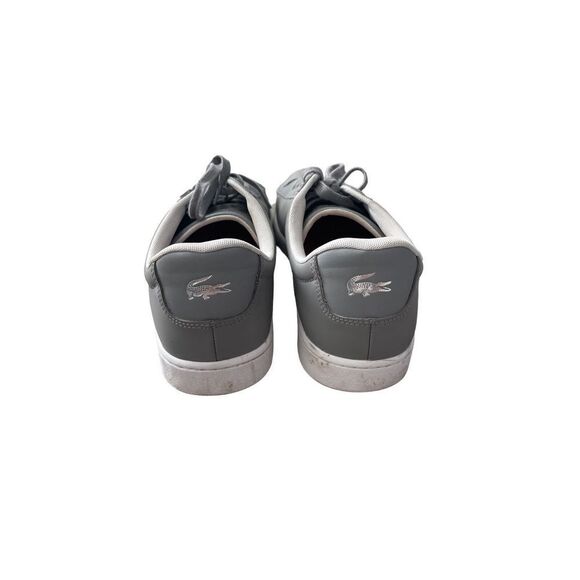 Lacoste Men's Gray Hydez Leather Padded Collar Sneakers Size 10 - Picture 8 of 16